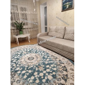 Турецкий Овальный Ковер Для гостиной New дизайн 99 Голубой