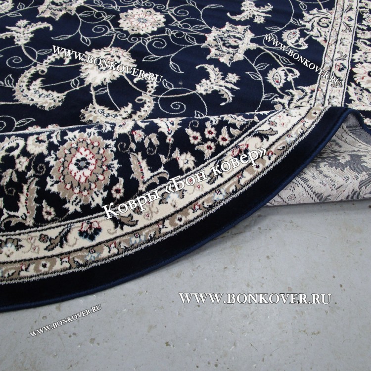 Турецкий Ковер Для гостиной дизайн 79 синий Овал